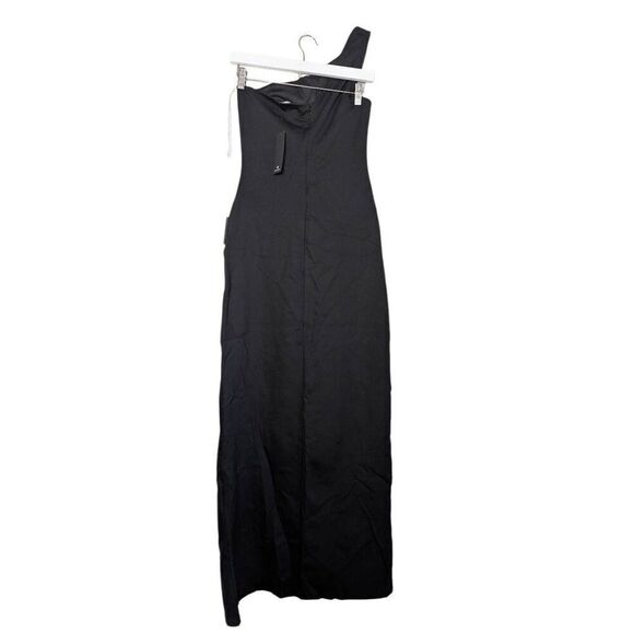 Lulu's good times only black one-shoulder maxi dress Medium - Picture 6 of 9
